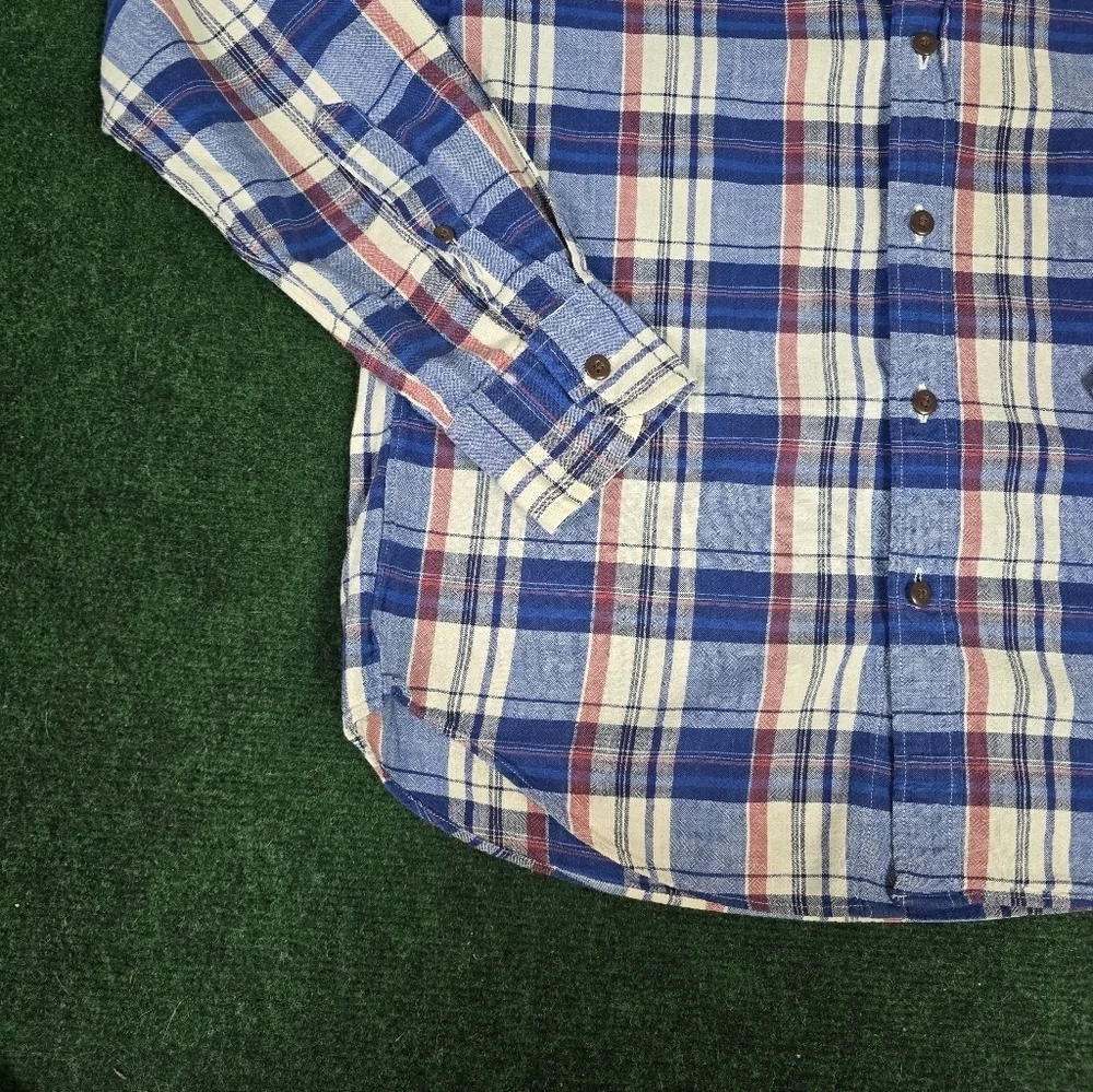 J. Crew | 100% Hand Spun Cotton Slim Fit Plaid Flannel Button Down Mens Shirt